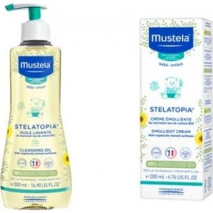 Mustela Set Stelatopia Aceite + Crema Cara