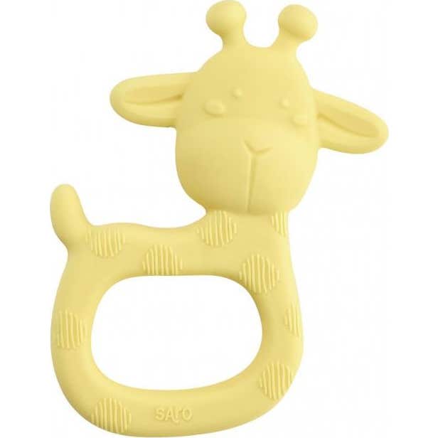 Saro Mordedor de Silicona Giraffe Party Amarillo 1 ud