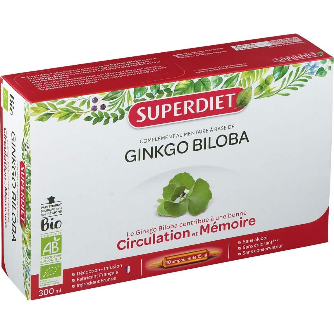 Super DietaGinkgo Biloba Orgánico 20 Frascos