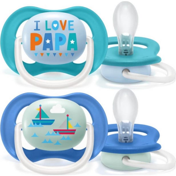 Avent Chupete Ultra Air Happy 6-18 M Azul 2 uds