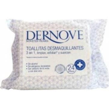 Dernove Toallitas Desmaquillantes Limpian,exfolian Y Suavizan 24