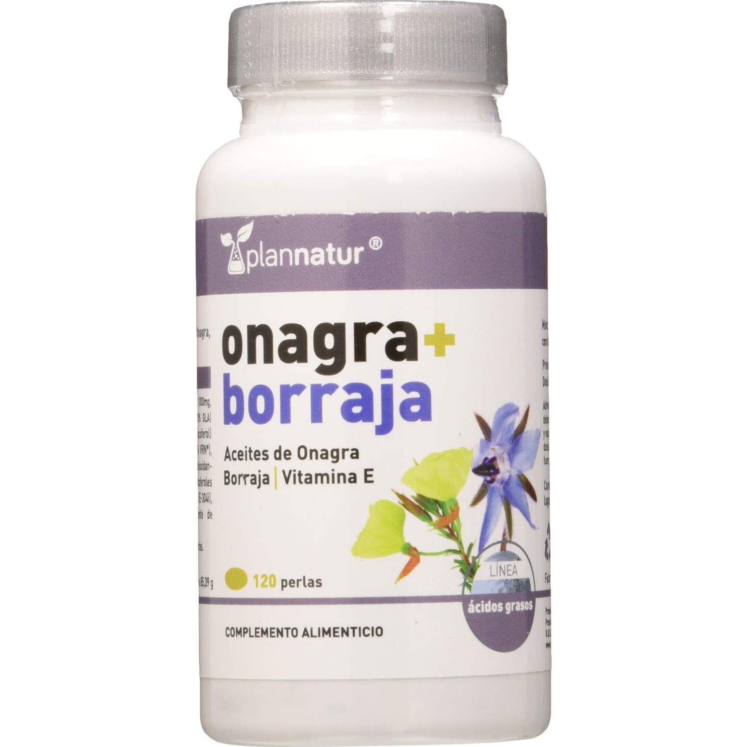 Plannatur Onagra + Borraja + Vitamina E 500mg 120caps