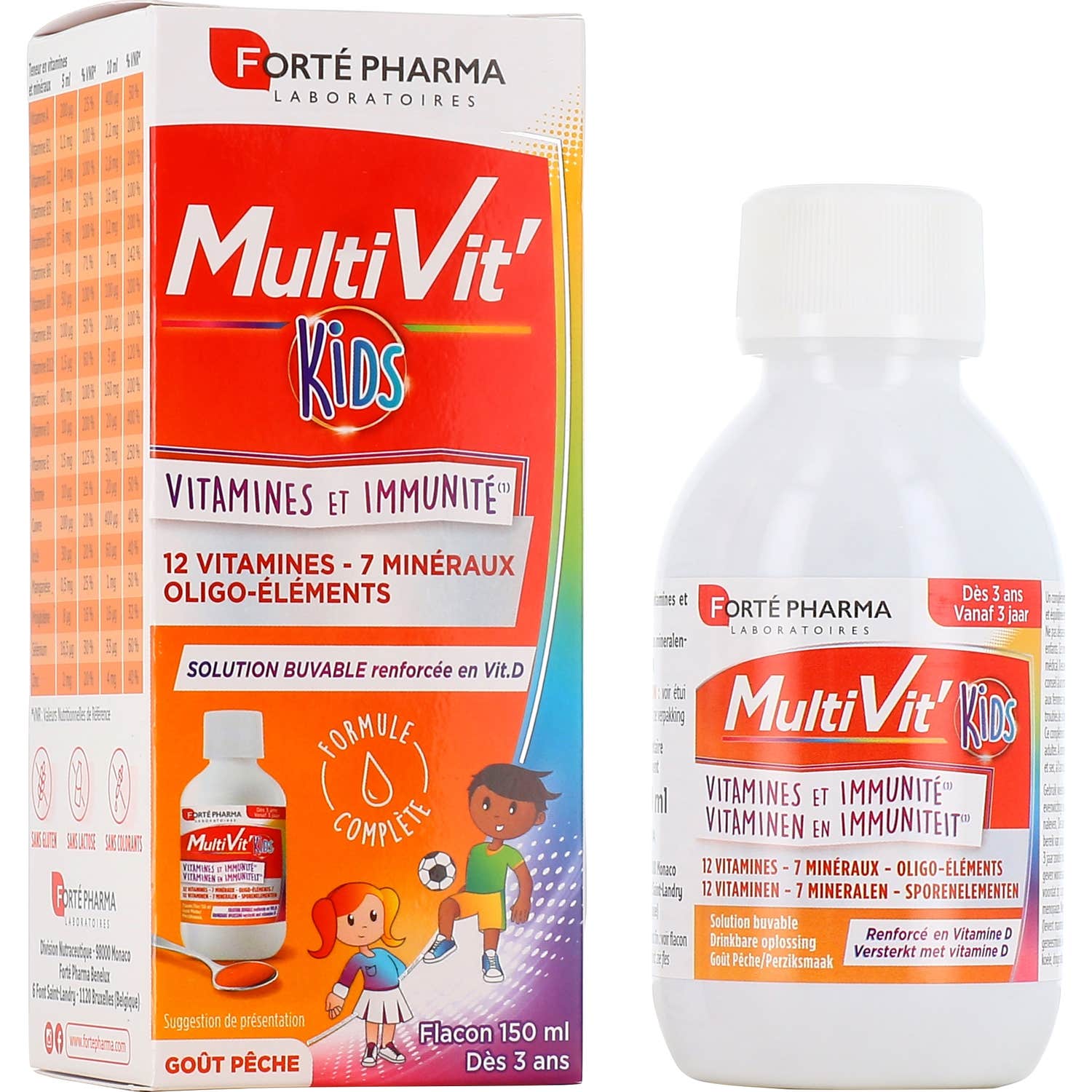 Forté Pharma Multivit Kids Sabor Melocotón 150ml