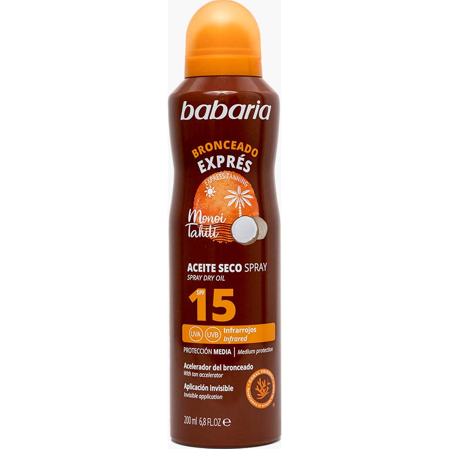 Babaria Bronceado Express Spf15 Aceite Seco Spray 200ml