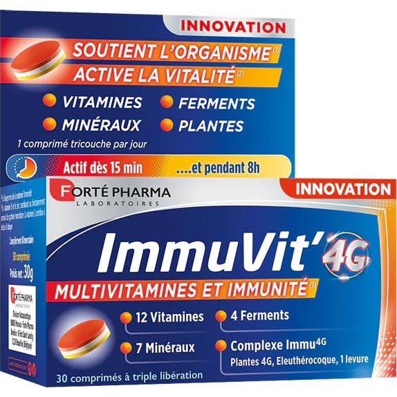'Forté Pharma ImmuVit''4G Multivitamines et Immunité 30comp'