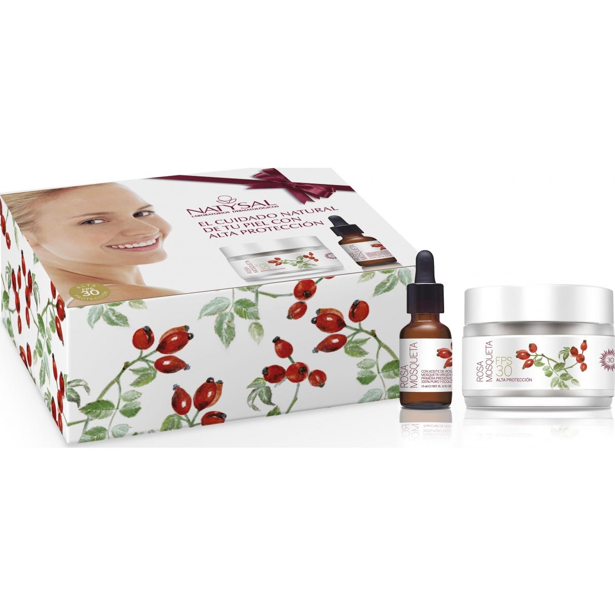 Pack Natysal Línea Rosa Mosqueta Crema + Aceite 50ml + 15ml