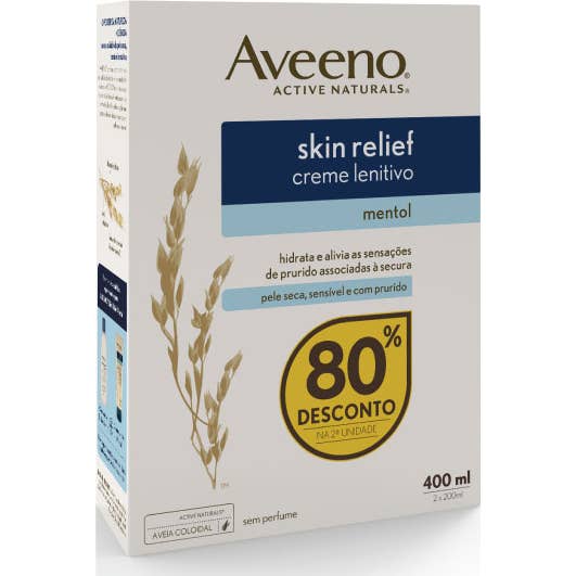 Aveeno Skin Relief Creme Lenitivo Mentol 2×200 ml
