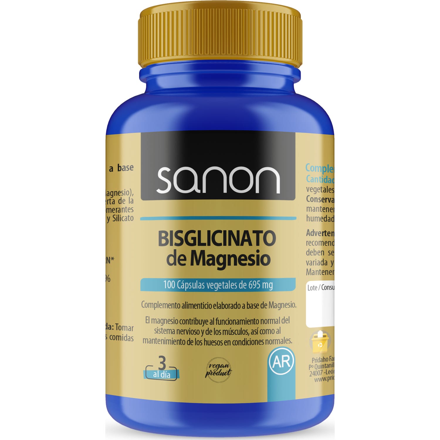 Sanon Bisglicinato de Magnesio 100vcaps