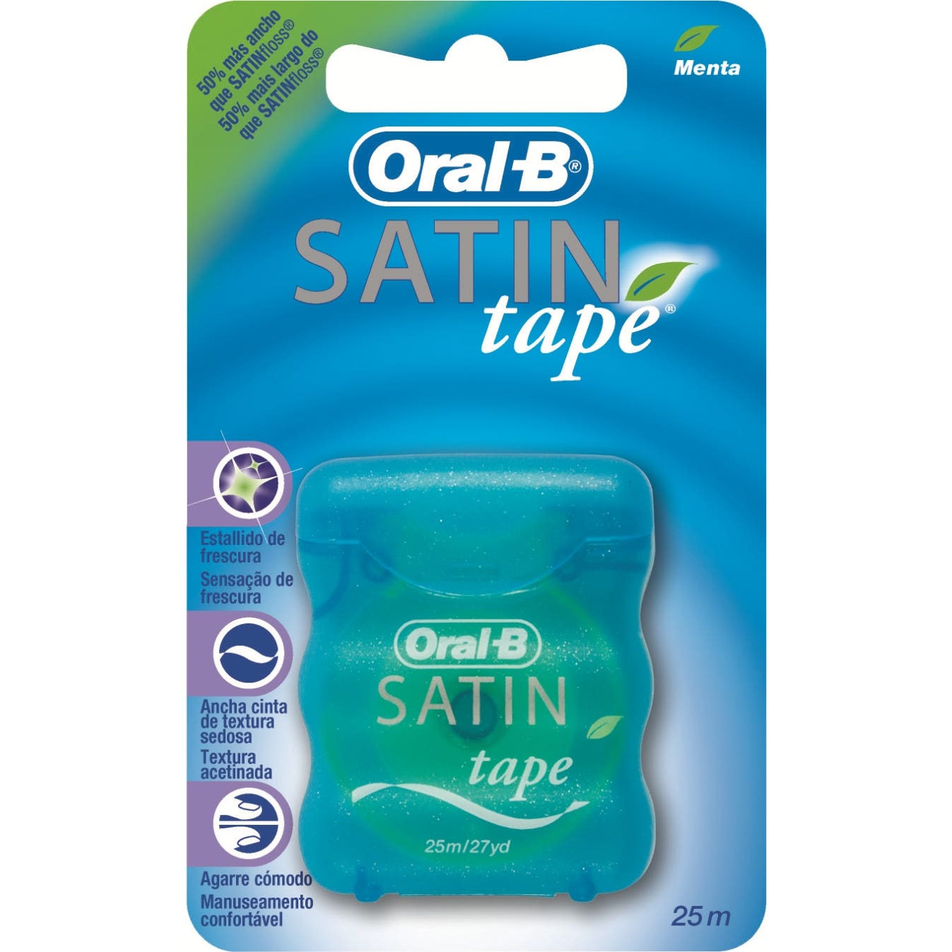 Oral-B Satin Tape Fluor cinta dental menta 25m 1ud
