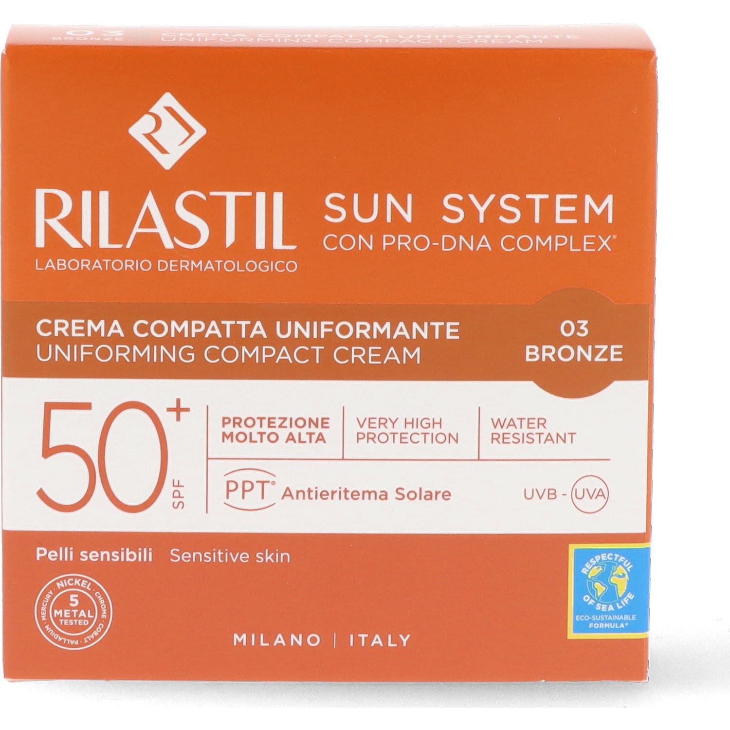 Rilastil Sun System Maquillaje Compacto Fotoprotector 03 Bronze SPF50+ 10g
