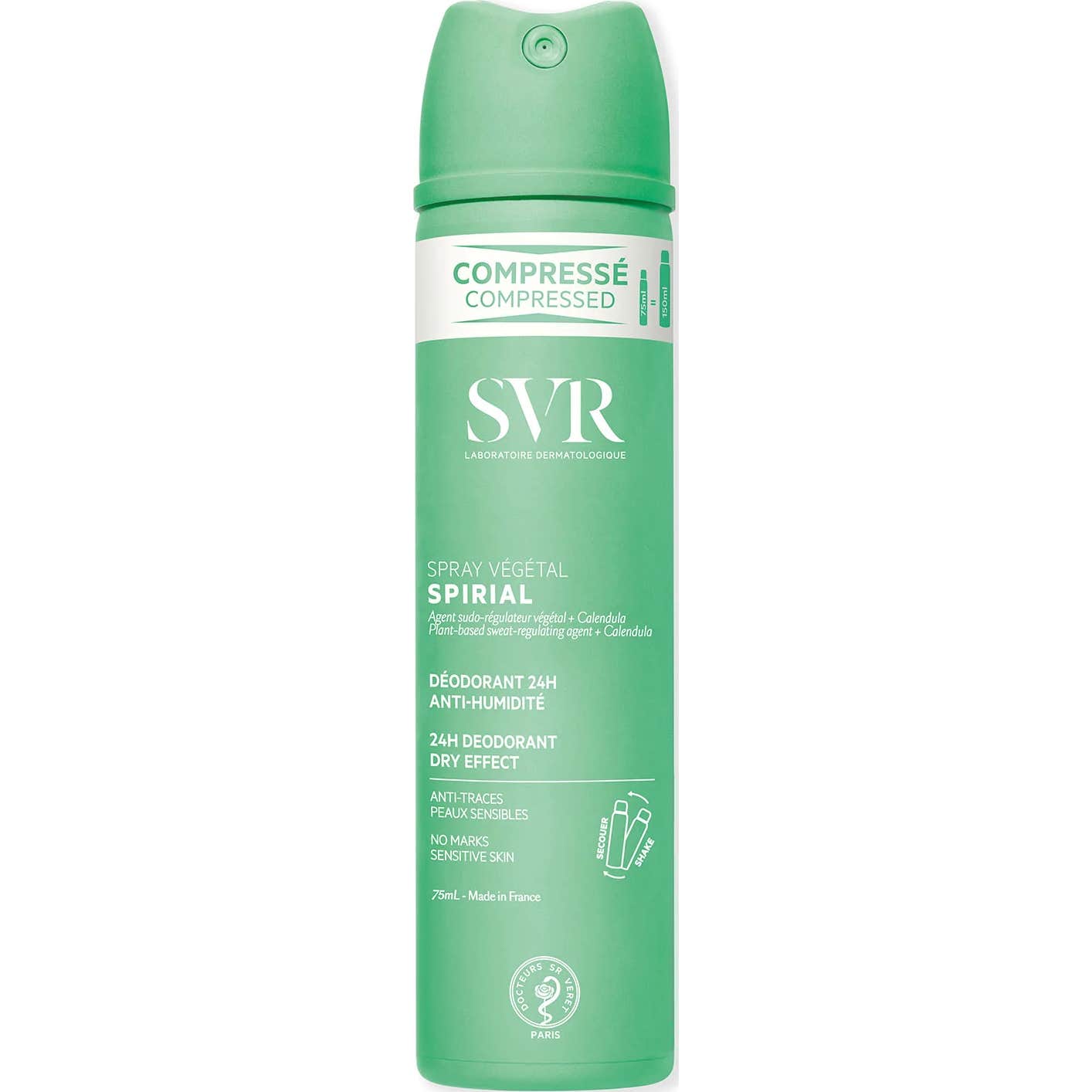 SVR Spirial Spray Végétal Desodorante Anti-humedad 24H 75ml