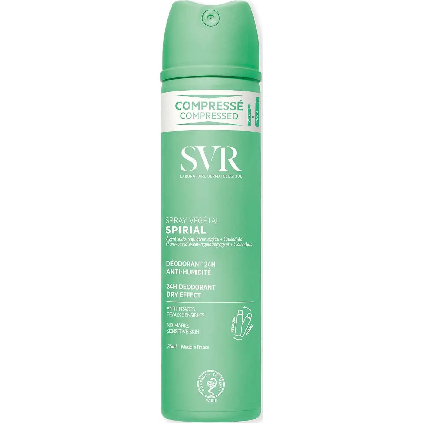 SVR Spirial Spray Végétal Desodorante Anti-humedad 24H 75ml