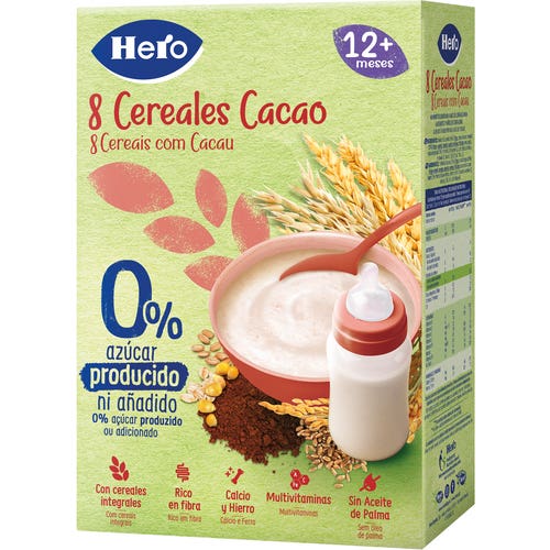 Hero Baby 8 Cereales Papilla Cacao 340g