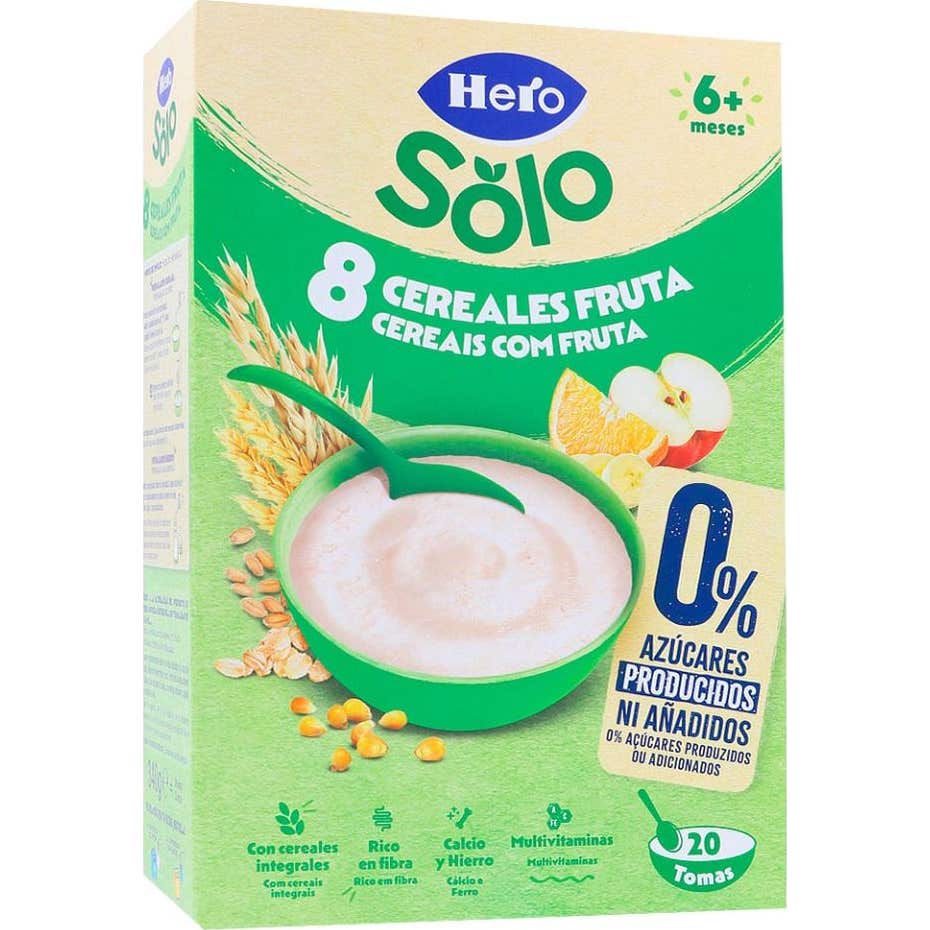 Hero 8 Cereales Fruta +6m 340g