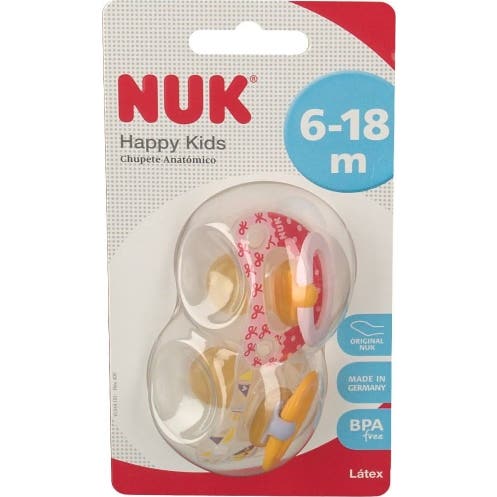 Nuk® chupete anatómico tetina látex T 2 2 uds