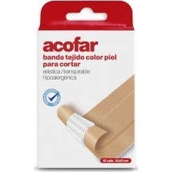 Acofar Apósito Banda Tejido para Cortar Poroso 10 X6 cm 10 uds