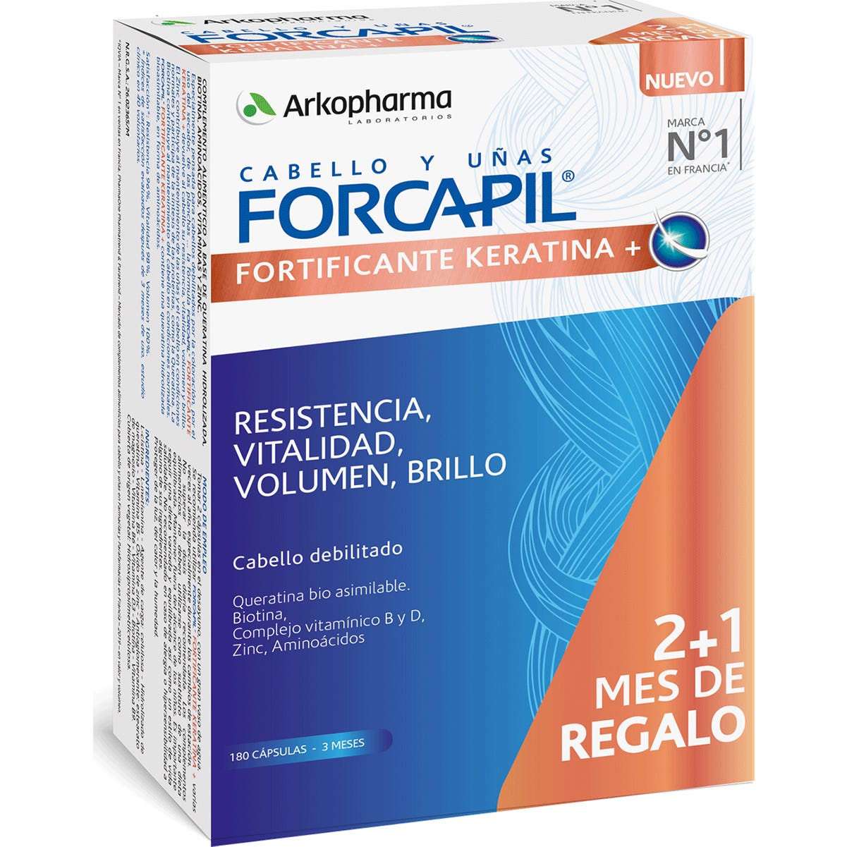 Arkopharma Forcapil Fortificante Keratina+ Tratamiento 3meses 3x60caps