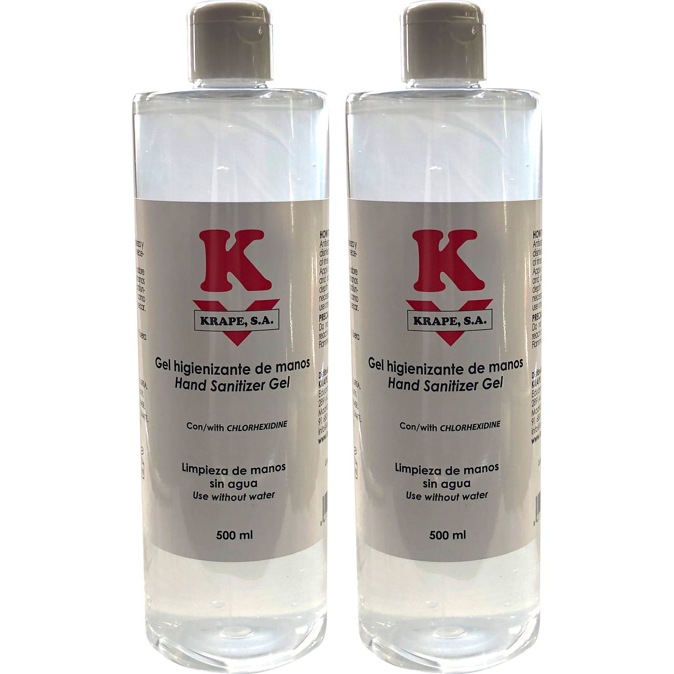 Krape gel higienizante de manos 500 ml (2 uds.)