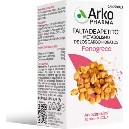 Arkopharma Arkocápsulas Fenogreco 40caps