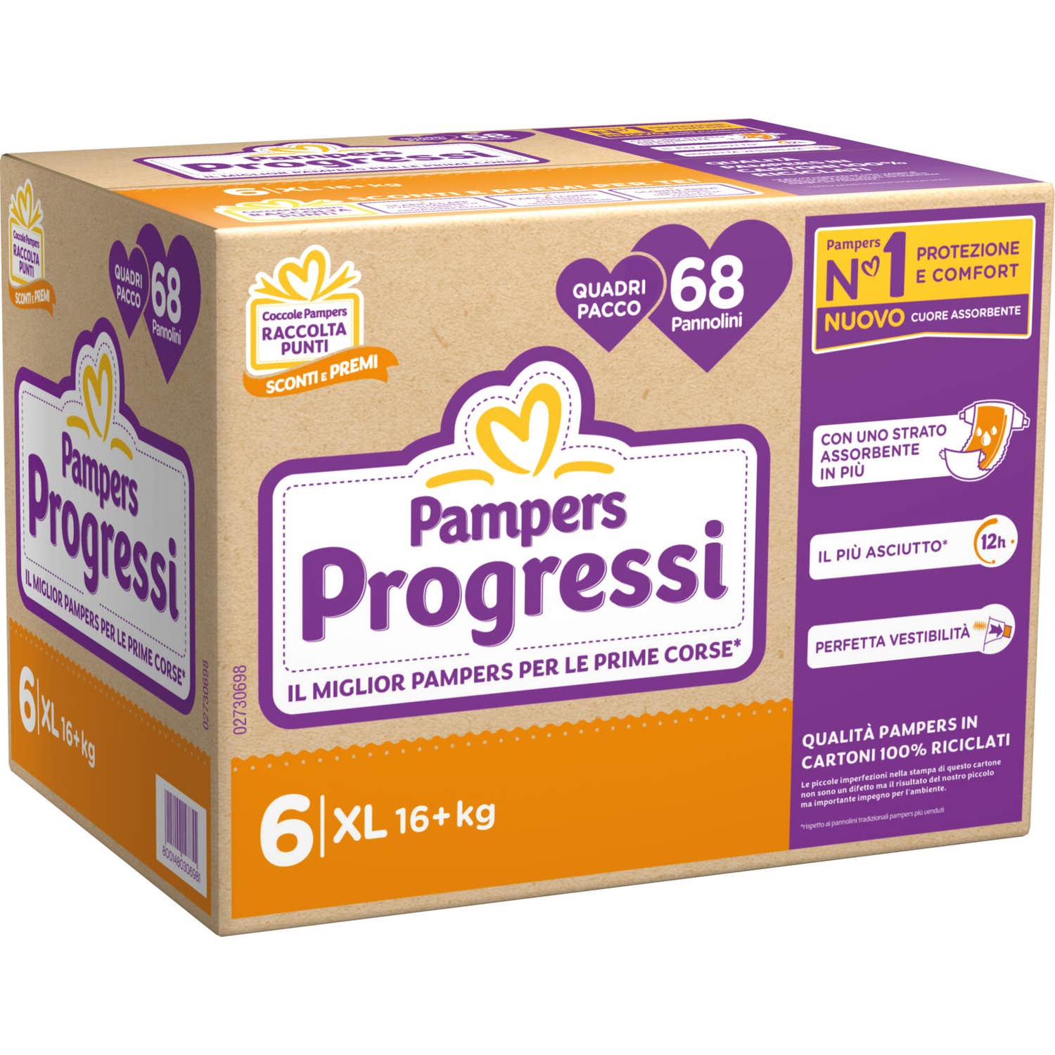 Pampers Progressi XL Talla 6 +16kg 68uds