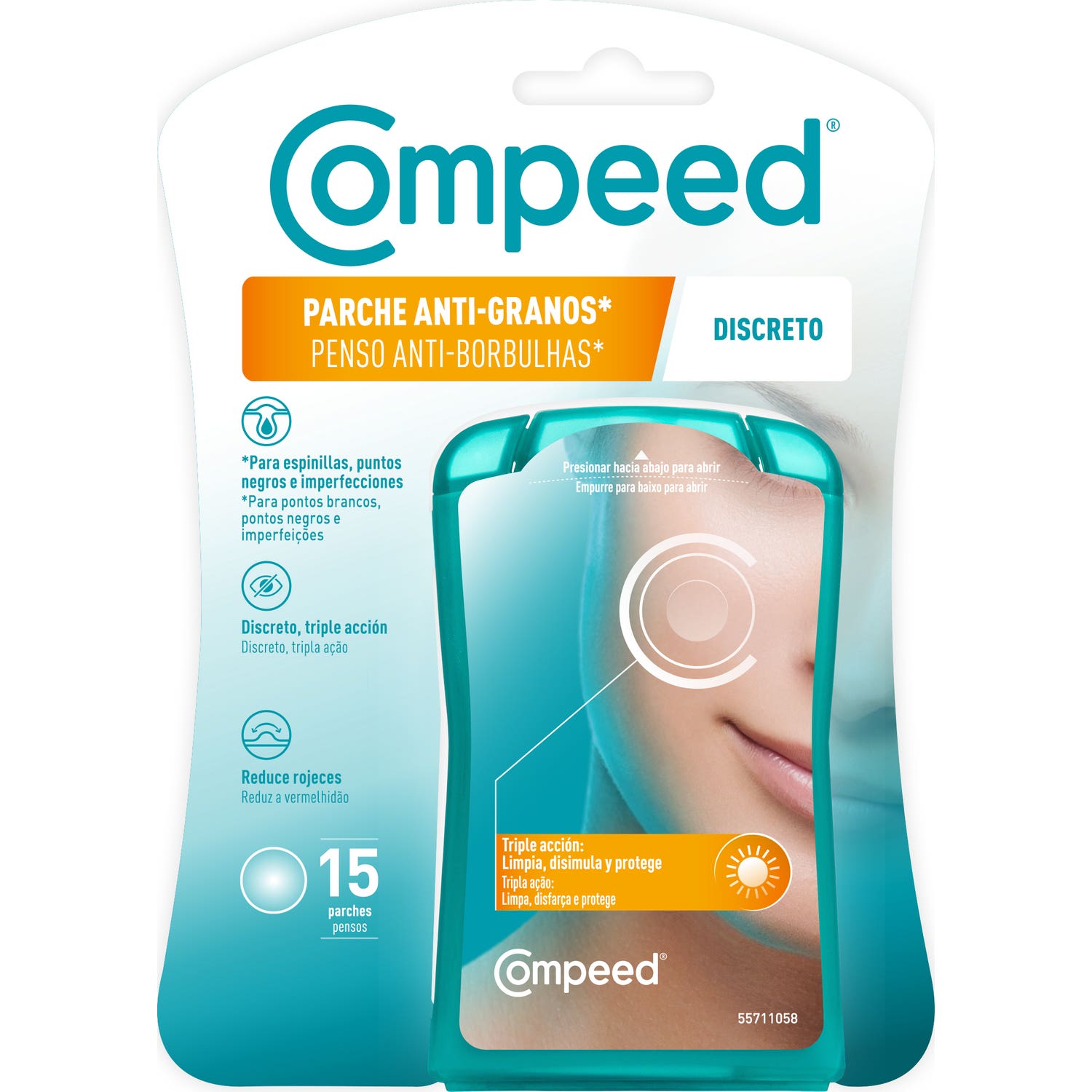 Compeed Parche Anti-granos Discreto 15uds