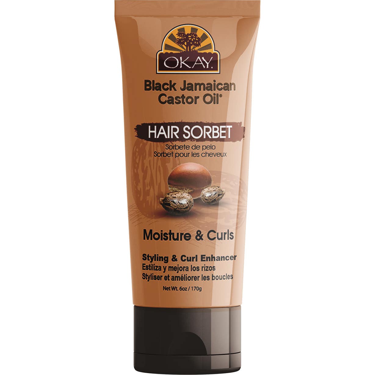 Okay Black Jamiacan Castor Oil Moisture & Curling Hair Sorbet 170g