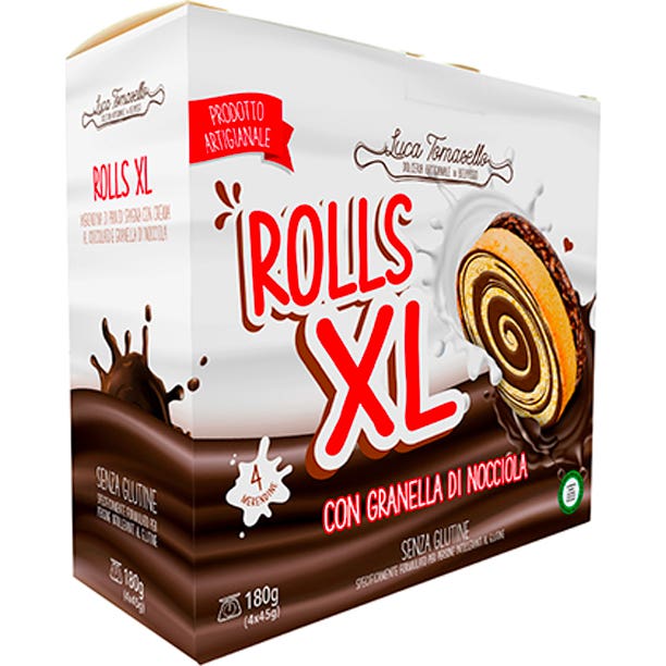 Luca Tomasello Rolls Xl Snack de Avellanas Bio 180 g | Natural Doctor