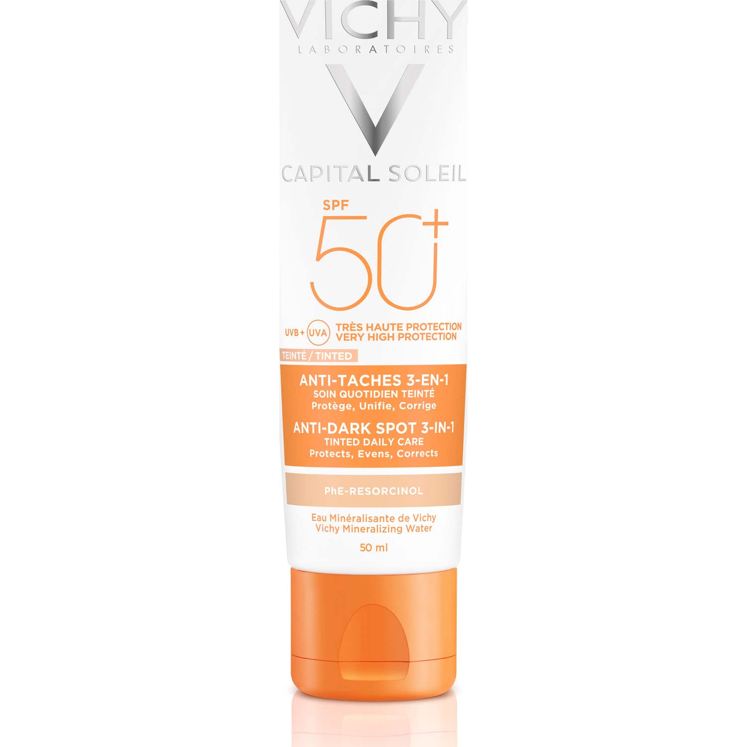 Vichy Capital Soleil Protector Solar Antimanchas 3 en 1 con Color SPF50+ 50ml