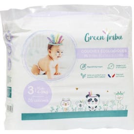 Green Tribu Pañales Ecológicos T 3 4-9 kg 26 uds