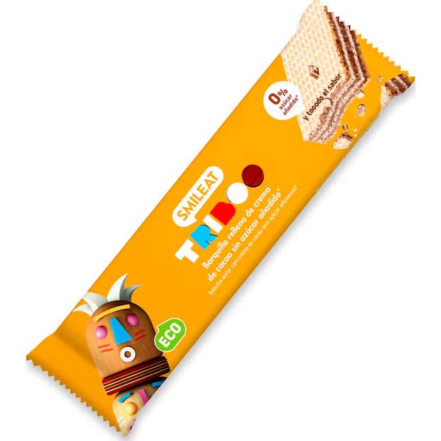 Smileat Triboo Barquillo Ecológico Relleno de Crema de Cacao 40 g