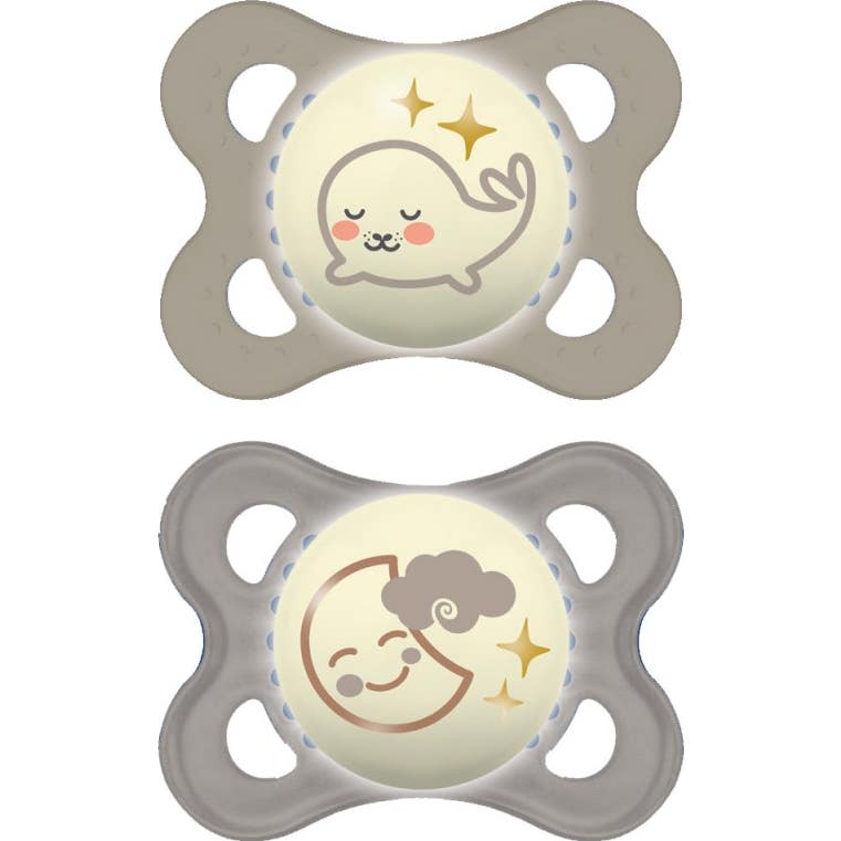 MAM Baby Chupete Original Night Silicona Neutro +0 M 2 uds