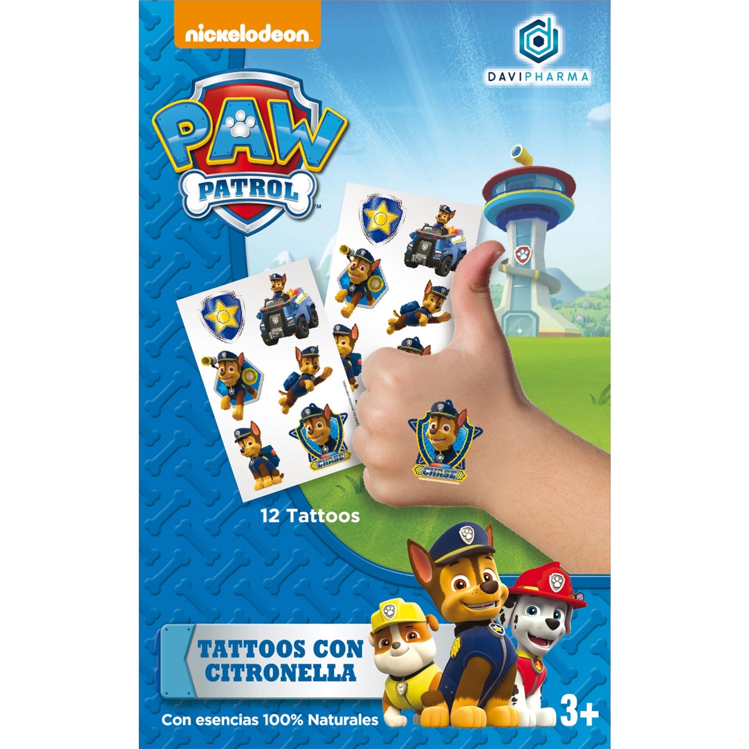 Davipharma Caja Tattoos Citronella Paw Patrol Azul