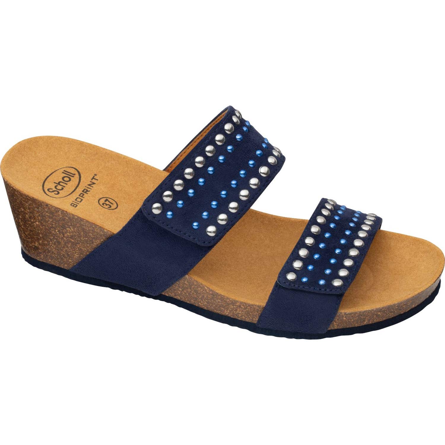 Scholl Michelle 2 Tiras Sandalia Mula Bleu Talla 36 1 Par