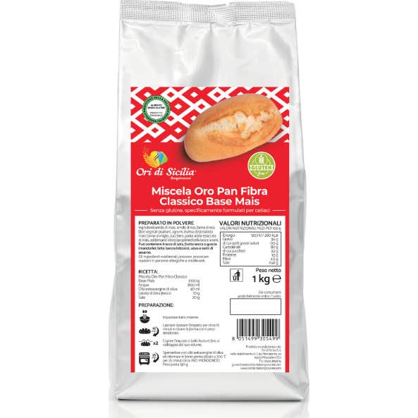 Ori di Sicilia Mix Pan Fibra Classico sin Gluten 1Kg