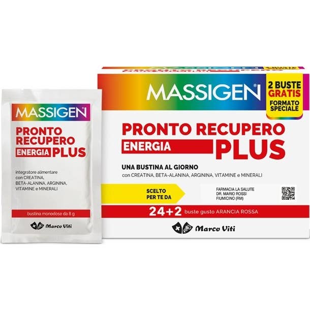 Massigen Pronto Recupero Energia Plus 24 Sobres + 2 Sobres