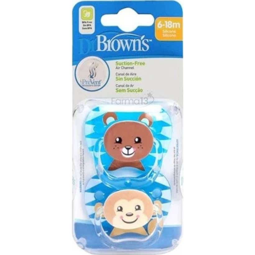 Dr Brown's Chupete Silicone Prevent Classic Niño 6-12M T2 1ud
