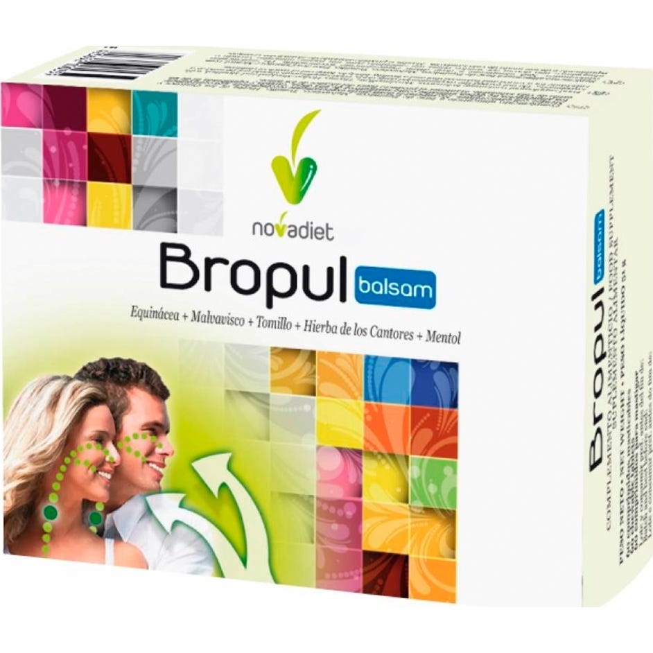 Novadiet Bropul Balsámicos 60 comprimidos masticables.
