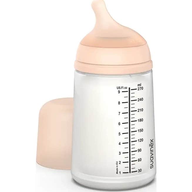 Suavinex Biberón Zero Zero Anticólico Flujo Medio 270 ml +3m 1 ud