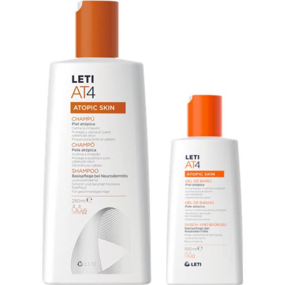 Leti AT4 Atopic Skin Champú 250 ml + Gel de Baño 100 ml