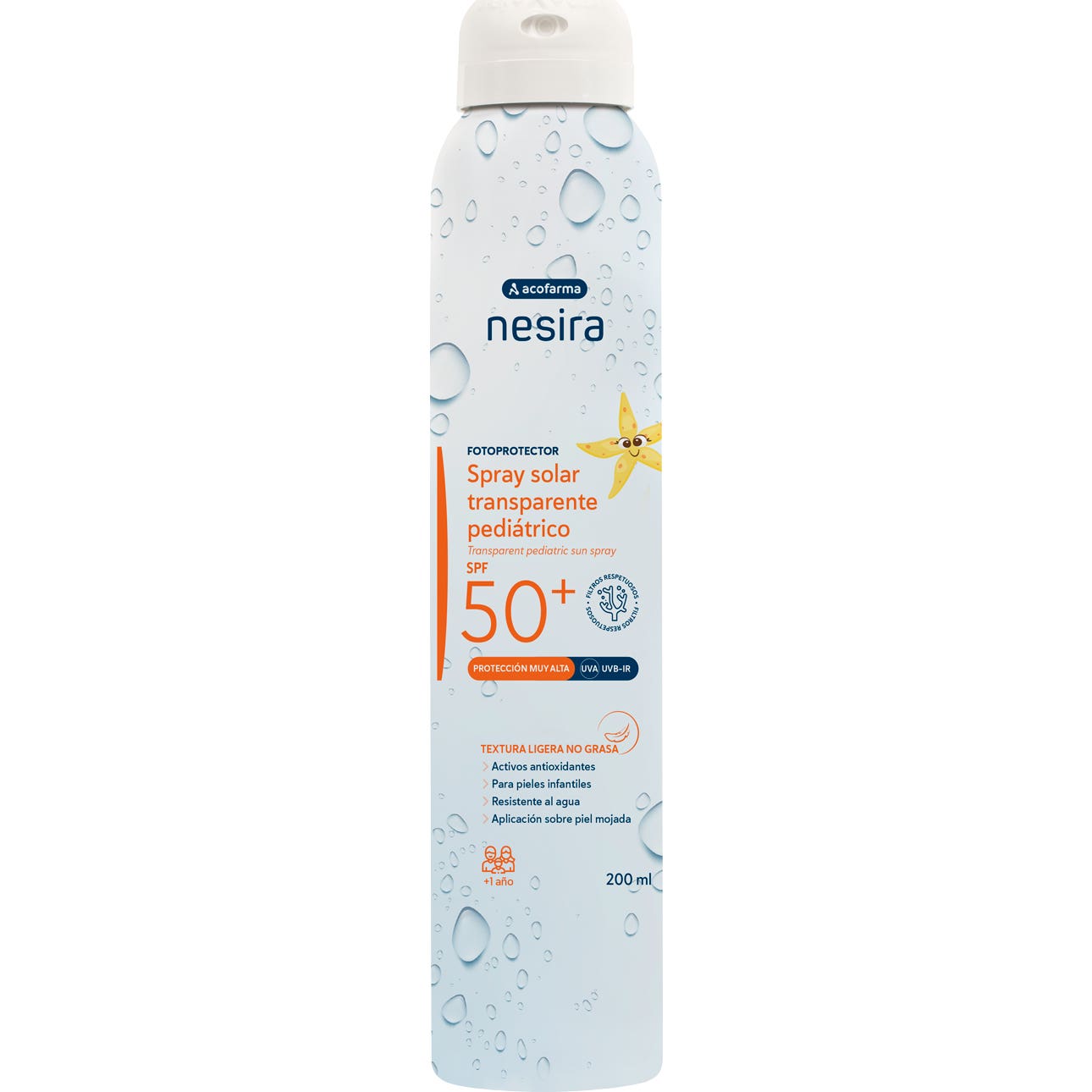 Nesira Spray Solar Transparente Pediátrico SPF50+ 200ml