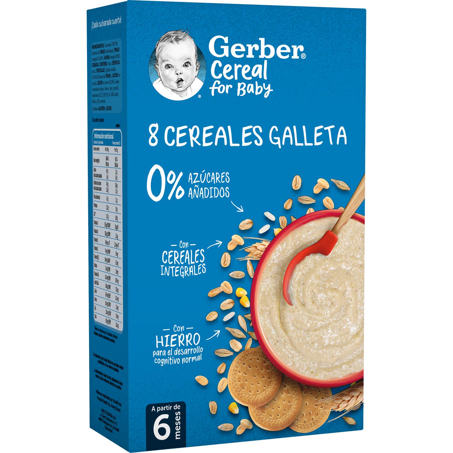 Gerber 8 Cereales Galleta 475g