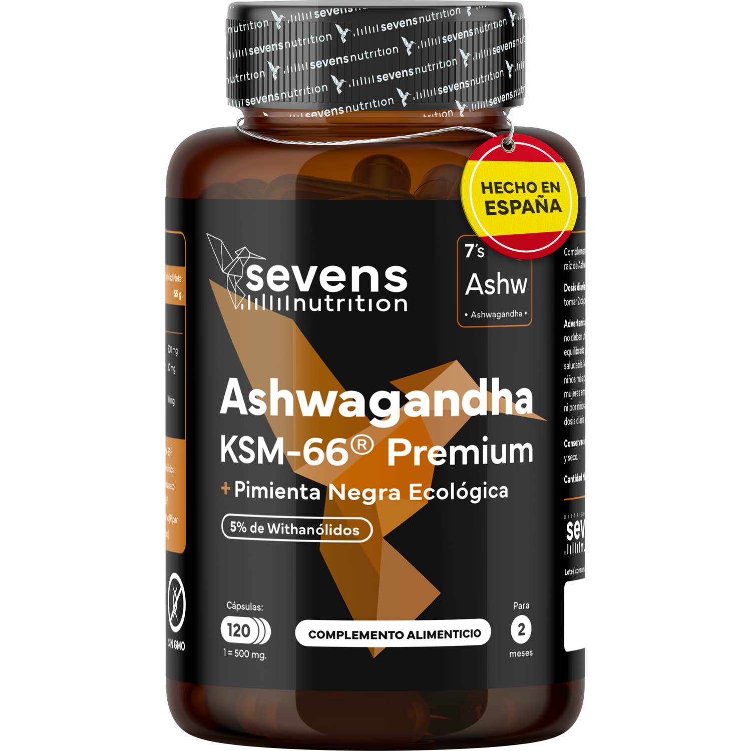 Sevens Nutrition Ashwagandha KSM-66 Premiun 120comp
