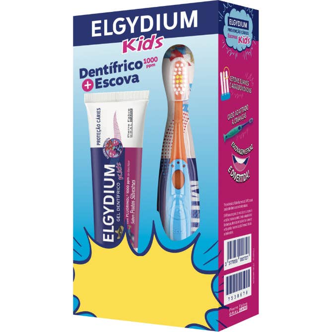 Elgydium Junior Kit Pasta Dentes Frutos Silvestres + Escova Dentes