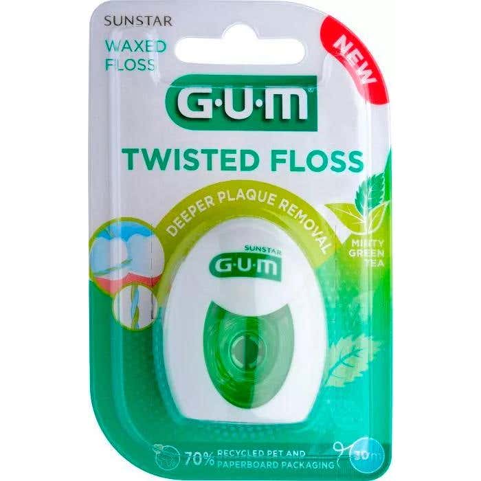 Gum Twisted Floss Minty Green Tea 30 m 1 ud