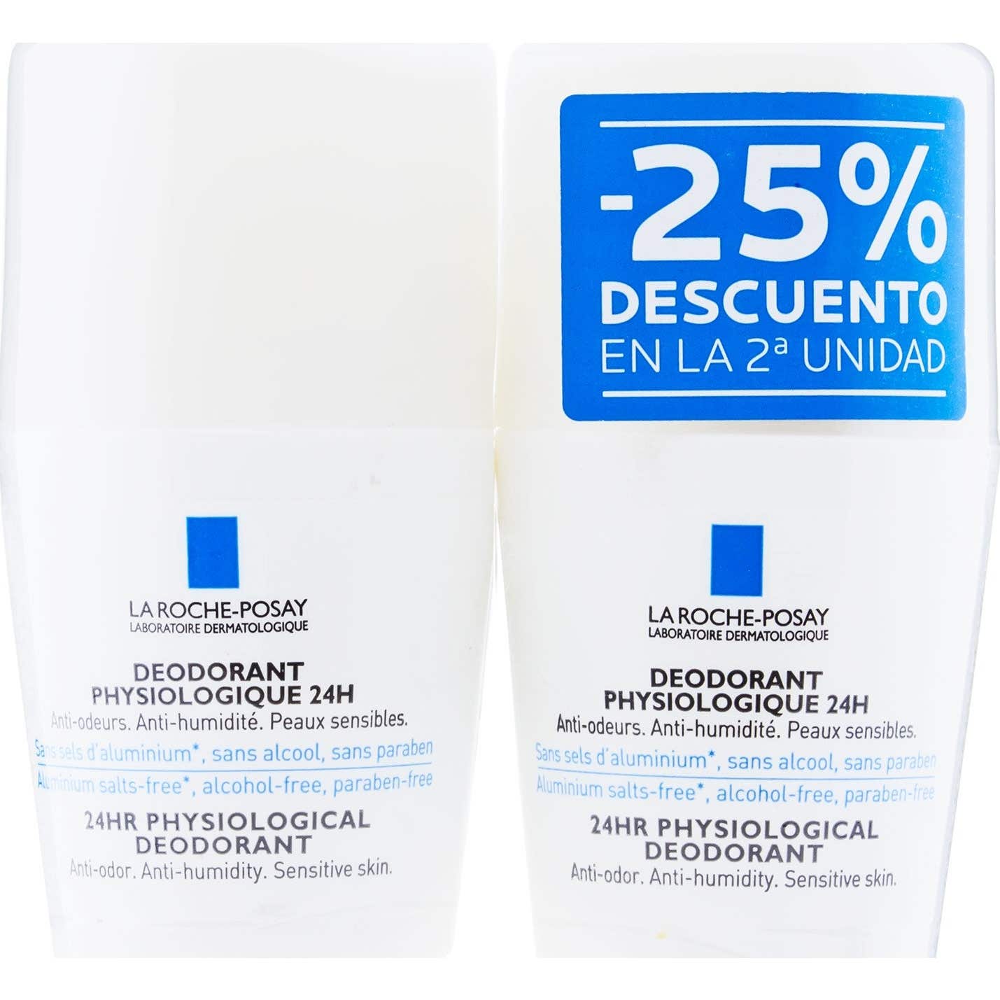 La Roche-Posay Desodorante Fisiológico 24h Roll On 2x50ml