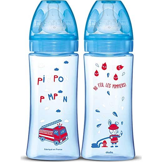 Dodie Biberón Initation+ +6 M Azul Bomberos 330 ml 2 uds