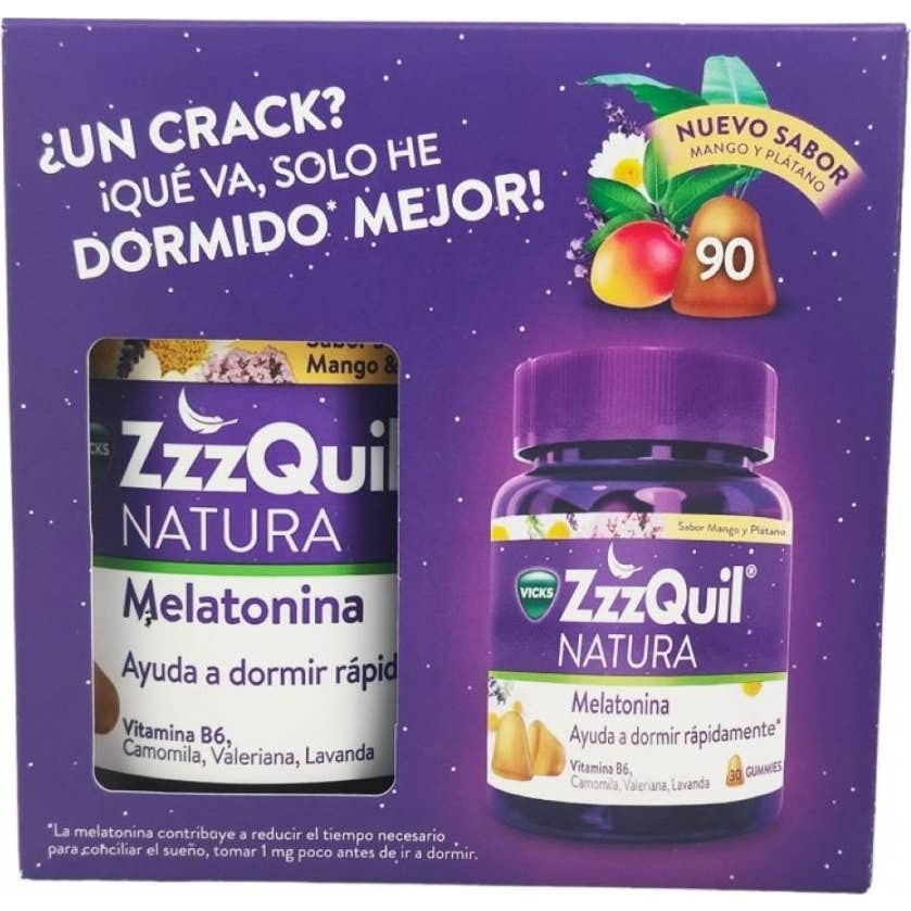 ZzzQuil Natura Gummies Mango y Banana 90 uds