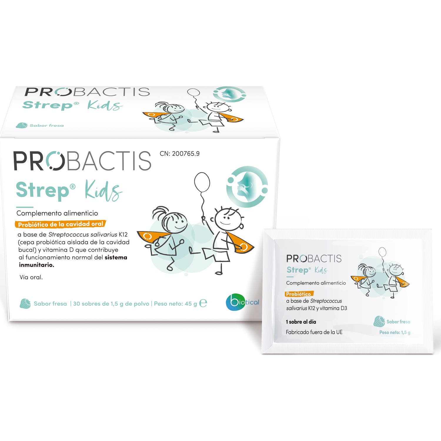 Probactis Strep Kids Fresa 30 sobres