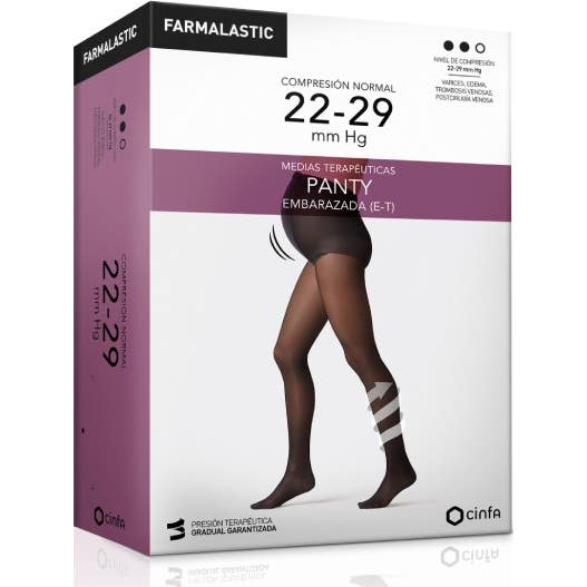 Farmalastic panty embarazada (E-T) compresión normal T-mediana beige