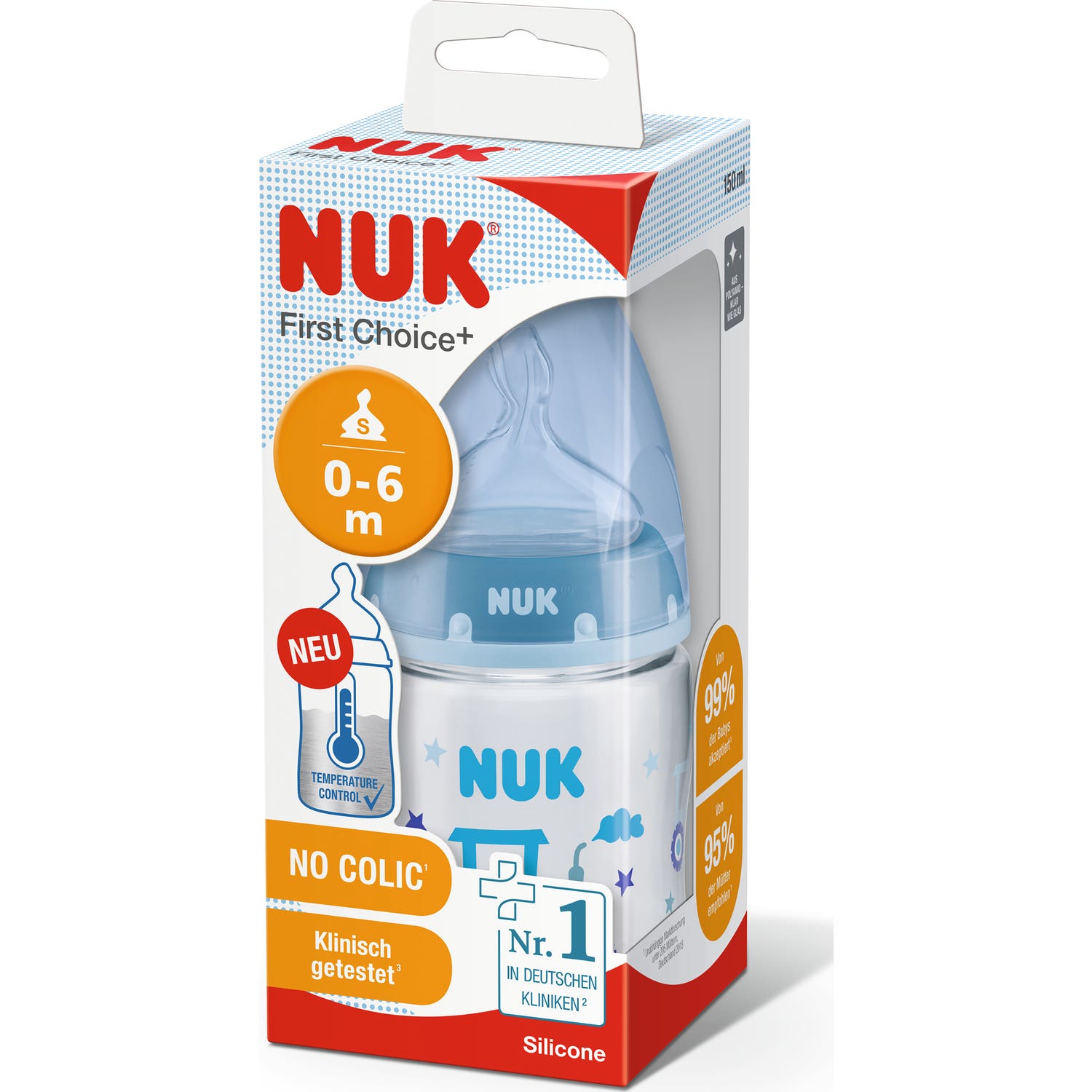 Nuk® biberón First Choice tetina silicona 150ml 1ud